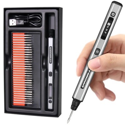 ARROWMAX Mini Engraving Pen Cordless Portable Tool for Artists & DIY - 50+ Surfa