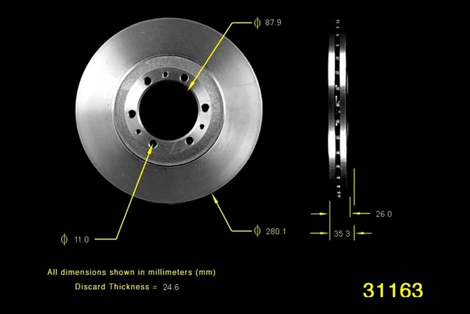 For Isuzu Rodeo 93-01 Bendix Global Premium Plain Vented Front Brake Rotor Foto 2 de 3