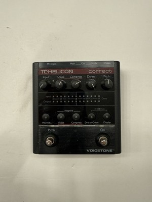 TC Helicon Voicetone Correct Correction Vocal Effect Pedal + Power Supply