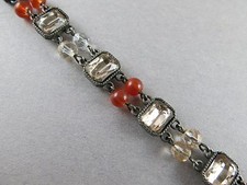 Early Avon Rhinestone Bracelet with Beads (1229)
