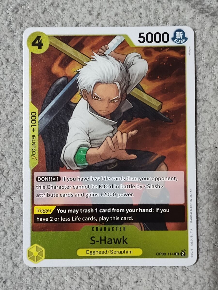 S-Hawk OP08-114 Rare English Two Legends One Piece TCG Card S-Hawk OP08-114 Rare English Two Legends One Piece TCG Card