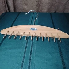 Wooden Tie Belt Scarf Hanger  Closet Organizer Hold 42 Items -4