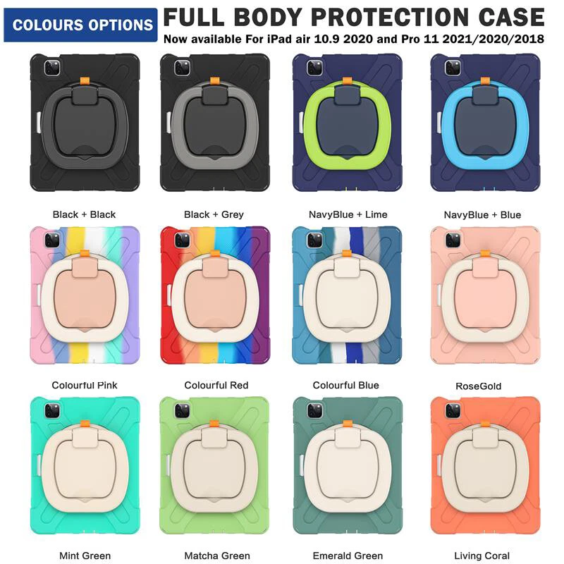 Case For iPad Pro 11 Air 5th 4th iPad 10th 9th 8th 7th ShockProof Hybrid Cover - Image 2 of 4