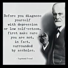 Before you Diagnose Yourself  Depression First Make Sure Not By Assholes-MAGNET