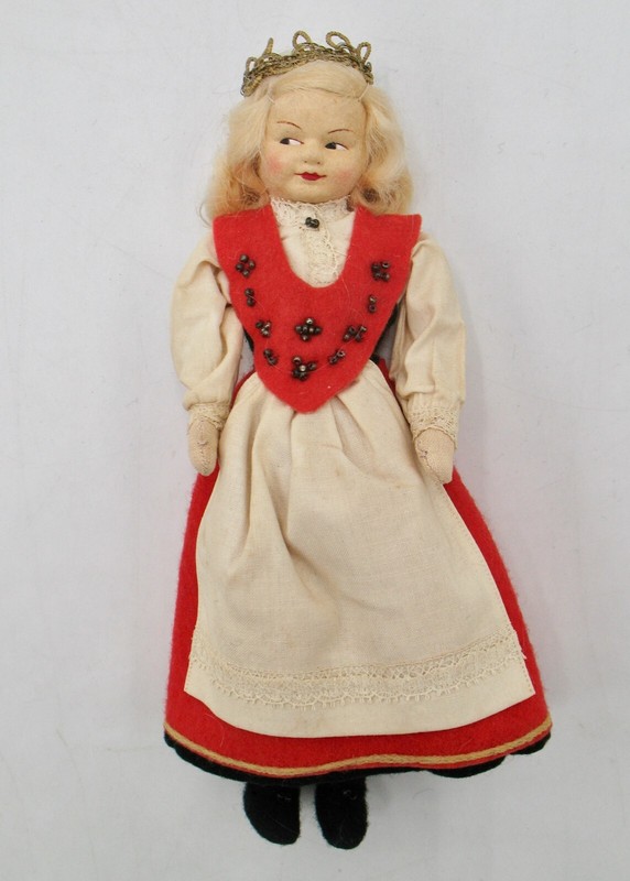 Vintage Norwegian Girl in Bridal Outfit by Ronnaug Petterssen