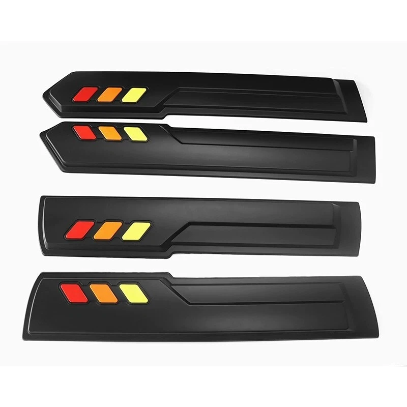 4P 侧成型装饰门保护膜 适合丰田塔科马 2016 - 2023 哑光黑色 — 第 2/4 张图片