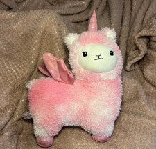 FAO Schwarz Llamacorn Bright Pink Unicorn Llama Plush Working Lights Sound 14