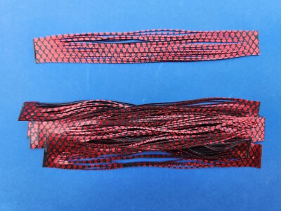 10  Red Chrome silicone skirt Tabs replacement material  Spinner bait jig lure