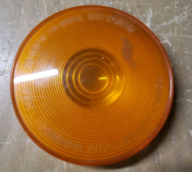 Dominion Auto Light Lens SAE IPST 75 Amber Round 1J2356B16 eBay