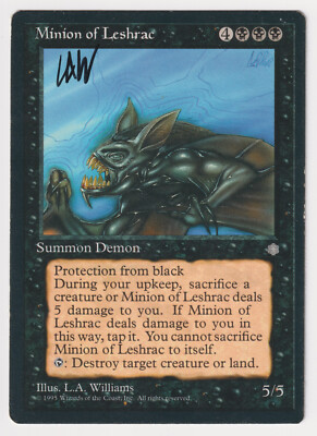 Signed Minion of Leshrac HP Ice Age Artist Lawrence Allen Williams MTG Magic!