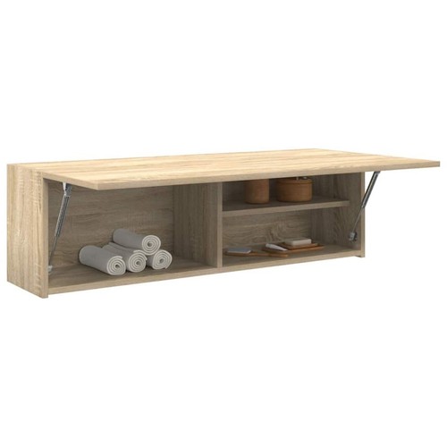 Bathroom Wall Cabinet Hanging Wall Storage Cupboard Engineered Wood vidaXL - Picture 11 of 43