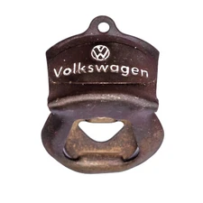 Vintage Style Die Cast Metal Wall Mounted Volkswagen VW Bottle Opener w/Screws