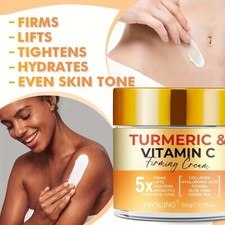 Premium Turmeric Firming Cream   Vitamin C Glow  Skin Hydration 1.76oz