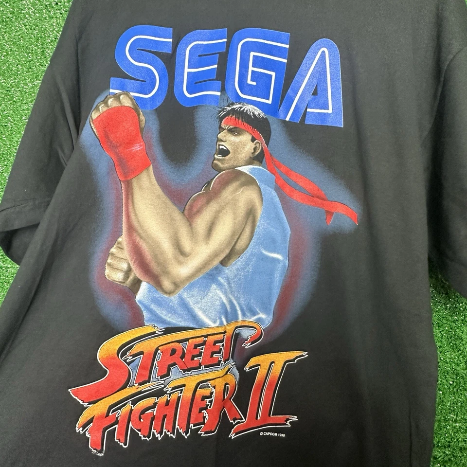 Vintage Video Game T Shirt 1990 Sega Street Fighter 2 Promo Very Rare XL - Image 3 of 4