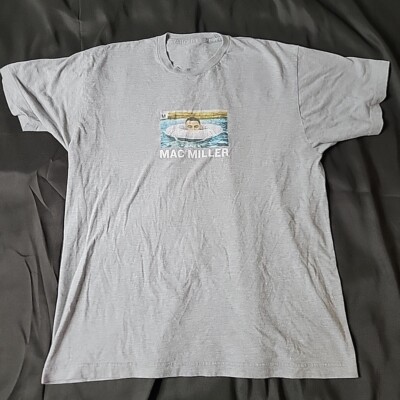 Mac Miller Swimming Pool Shirt Size Large Gray Center Logo Most Dope