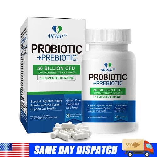 Probiotics + Prebiotic 50 Billion CFU Potency Gas,Constipation & Relief Bloating