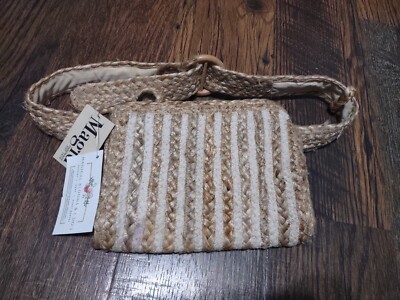 NWT Magid Boho Natural Jute Cotton Summer Handbag Fanny Pack NEW 