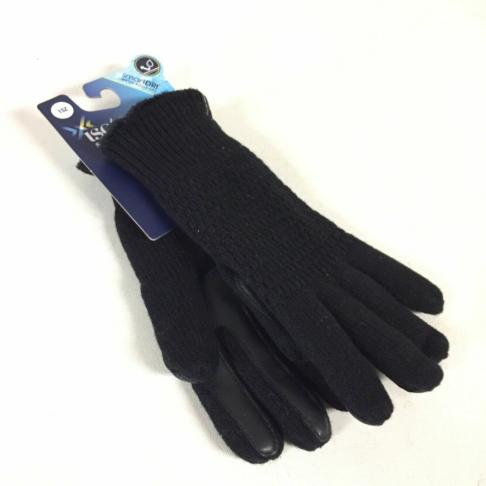 Isotoner Smart Dri Signature Black Knit Gloves Touchscreen Technology 1 Size eBay