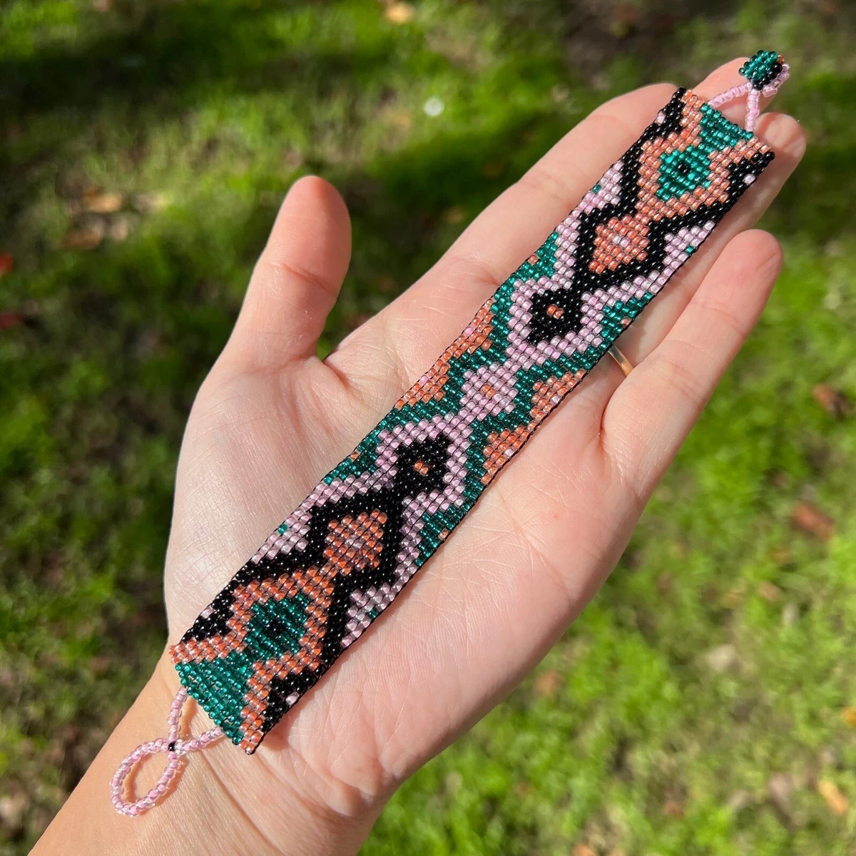 Seed bead on sale cuff bracelet