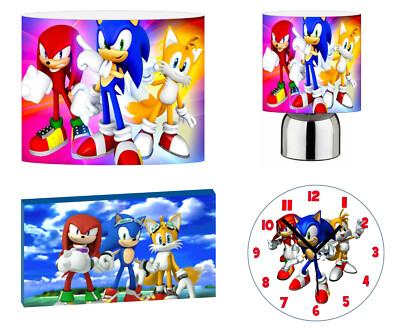 SONIC KNUCKLES TAILS 12'' Lampenschirm, Touch Lampe, Wandbild, Wanduhr oder Konvolut