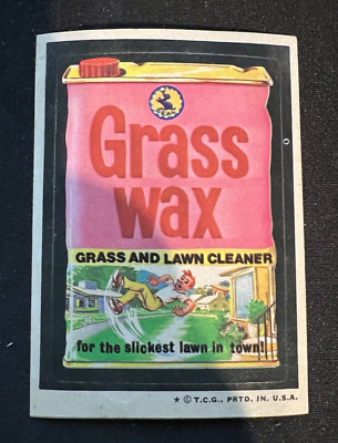 1973 topps wacky packages series 4 (tan back) #NNO grass wax