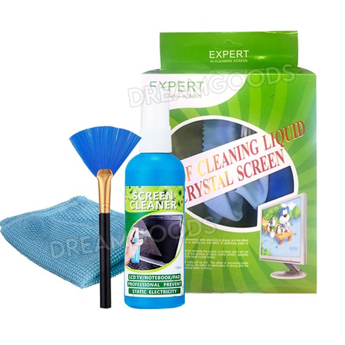 3 in 1 Laptop Cleaning Kit Monitor TV PC LED LCD Screen Cleaner Cloth Brush AU - Picture 2 of 9