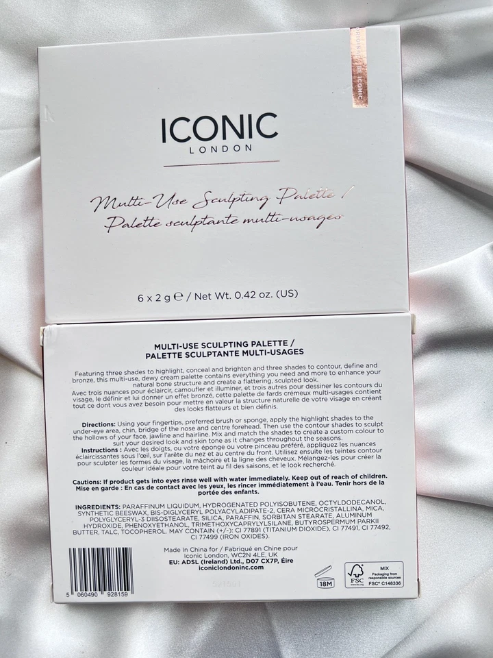 ICONIC LONDON Contorno, Ocultar + Resaltar Paleta de Escultura Multiuso 6 x 2g Foto 2 de 2