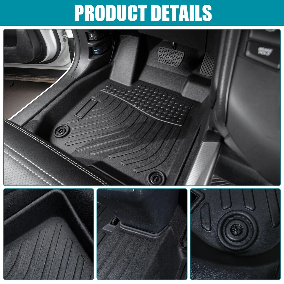 3D Floor Mats Liner Carpets For 2019-2025 Lexus ES300h TPE Rubber All Weather - Изображение 2 из 4