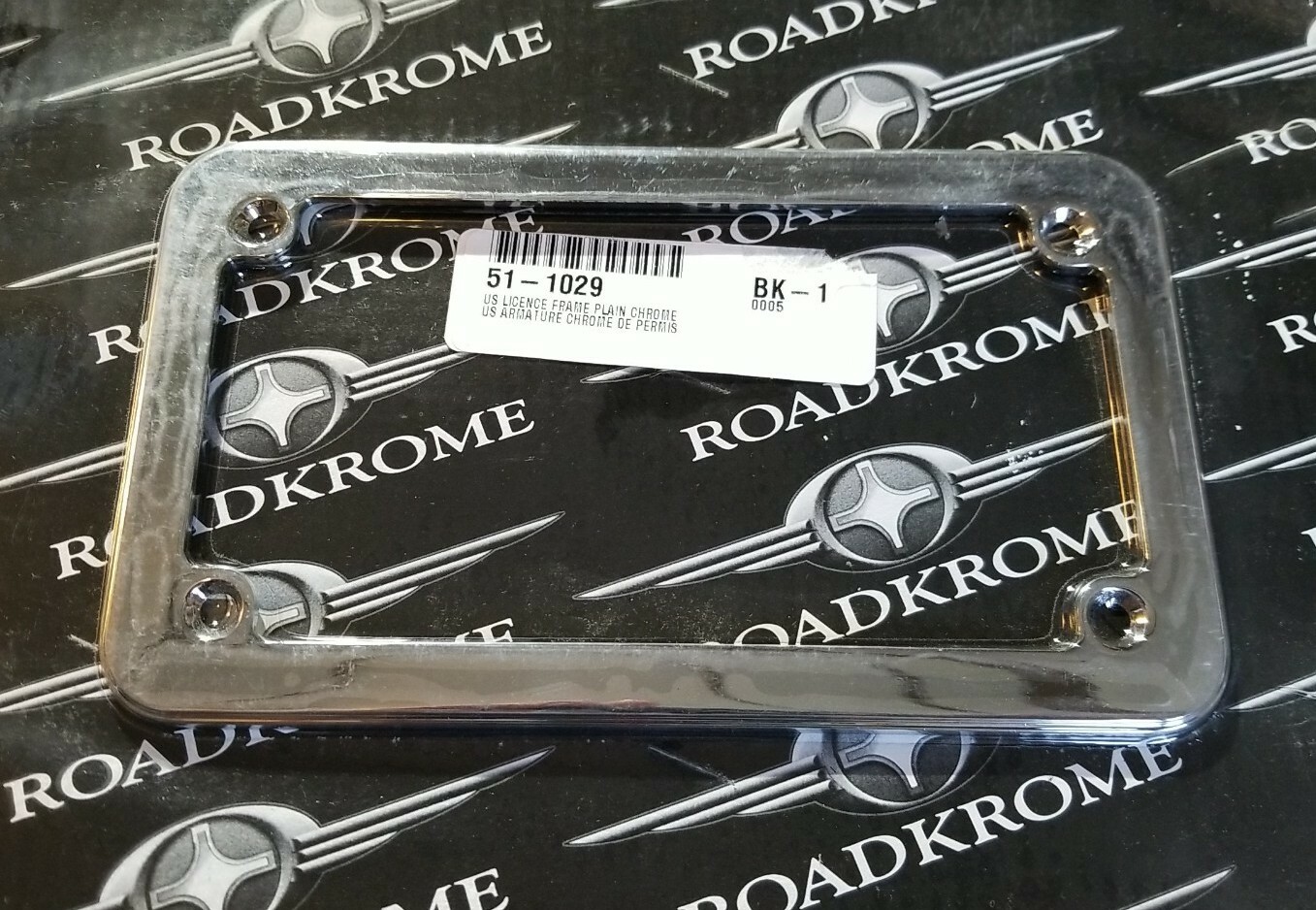 CHROME MOTORCYCLE LICENSE PLATE FRAME HARLEY DAVIDSON HONDA YAMAHA  KAWASAKI 