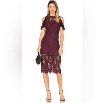 white lace midi dress short sleeve Endless Rose