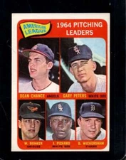 1965 TOPPS #9 CHANCE/PETERS/PIZARRO/WICHERSHAM NM AL PITCHING 