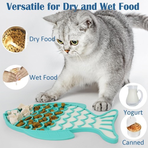 2 Pack Dog Lick Pad Cat Slow Feeding Food Holder Treater Mat Puppy Feeder Pad - Picture 17 of 21