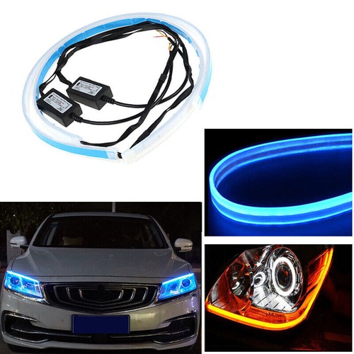 Tira de luz de señal de giro DRL flexible secuencial de faros 30/45/60 cm - Imagen 17 de 25