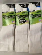 Large Compression Socks Mens Over The Calf  Seamless Toe Lot Of 3 Ultimate