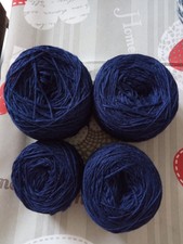 Lot de 4 petites Pelotes Bleu marine uni - 325g