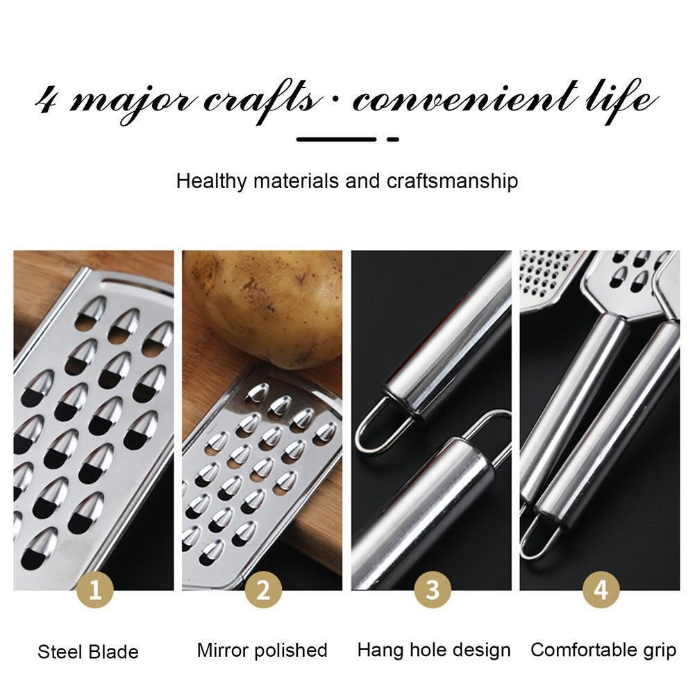 StainlessSteel Hand Food Grater Cheese Parmesan Flat Ginger Nutmeg