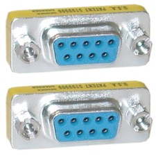 Lot3 DB9pin Female-F Serial RS232 Mini Gender Changer/Coupler Cable Adapter SHdi