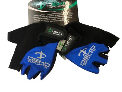 Guanti Ciclismo Estivi Blu Bici Da Corsa MTB Spinning VINTAGE Deko