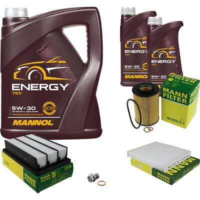 MANN Inspektionspaket 7 L MANNOL Energy 5W-30 für Hyundai Santa Fé II 2.2 CRDi