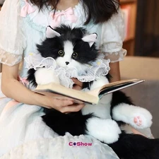 [Elegant Cat ] Handmade Soft Polyester Elegant Chongker Cat Plush Backpack