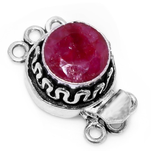 1 Pc Gemstone Multi Strand Round Box Clasp Oxidized Silver Plated More Colors - Picture 10 of 13