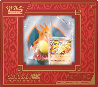 Super-Premium-Kollektion: Glurak-ex + 10 Boosterpacks | Holografische