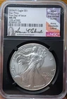 2024(P) MS70 NGC $1 Star Privy 1st Day Signed Anna Cabral Silver American Eagle