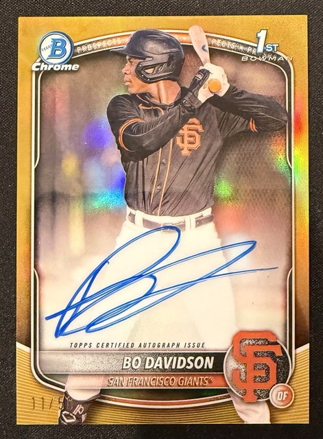 2025 Bowman Chrome Bo Davidson True Gold 1st Bowman Auto SP #’d 11/50 Giants