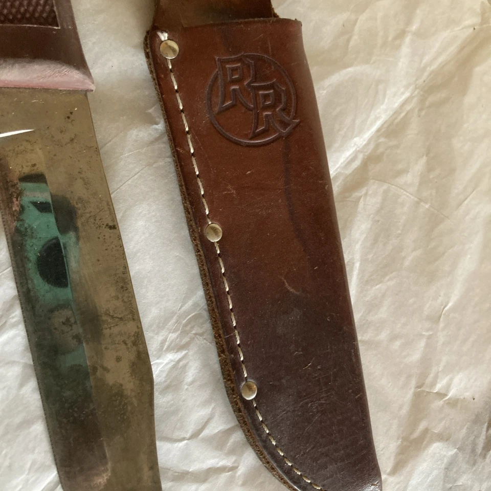 Red Ryder USA Fixed Blade Knife w/Sheath 1990's Nice - Image 3 of 4