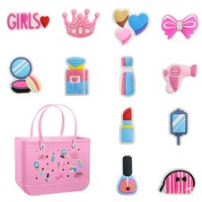 Yonuni 12Pcs Makeup Charms for Bogg Bag Accessories,Cute Blue