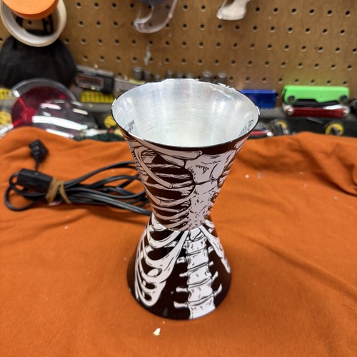 Lava Lamp Metal Base 7” Skeleton Bones