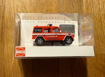 Top: Busch 51420 MB G-Klasse Notarzt Feuerwehr Stuttgart Automodell 1:87 OVP!