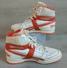 Reebok Vintage Hi-Top 1980s Original Retro Basketball Shoes 13.5 Orange Sneakers
