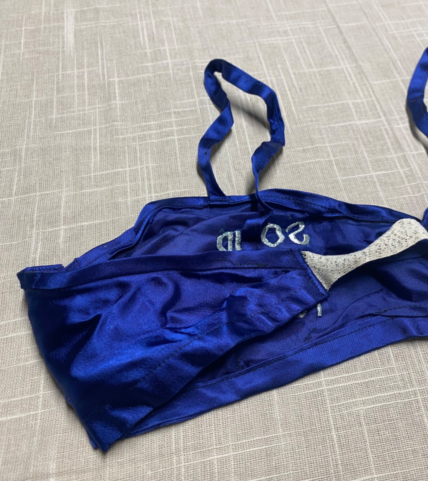 Vintage WW2 Lingerie Set Embroidered RARE 1940 WWII Satin Sweetheart Souvenir